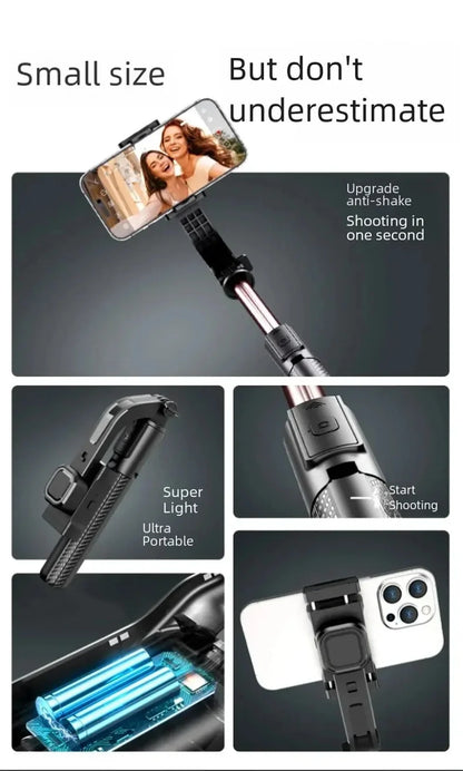 FGCLSY Bluetooth Handheld Gimbal Stabilizer Mobile Phone Selfie Stick Aluminum Alloy Adjustable Tripod for Smartphone Live