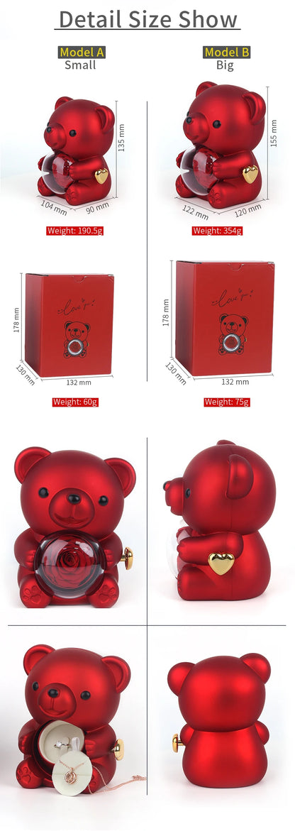 Bear Design Jewelry Box For Necklace Gift Two Options Romantic Gift For Girlfriend