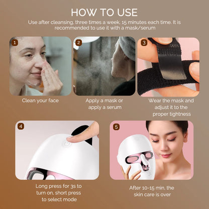 Wireless 7-Color LED Facial Mask – Skin Rejuvenation