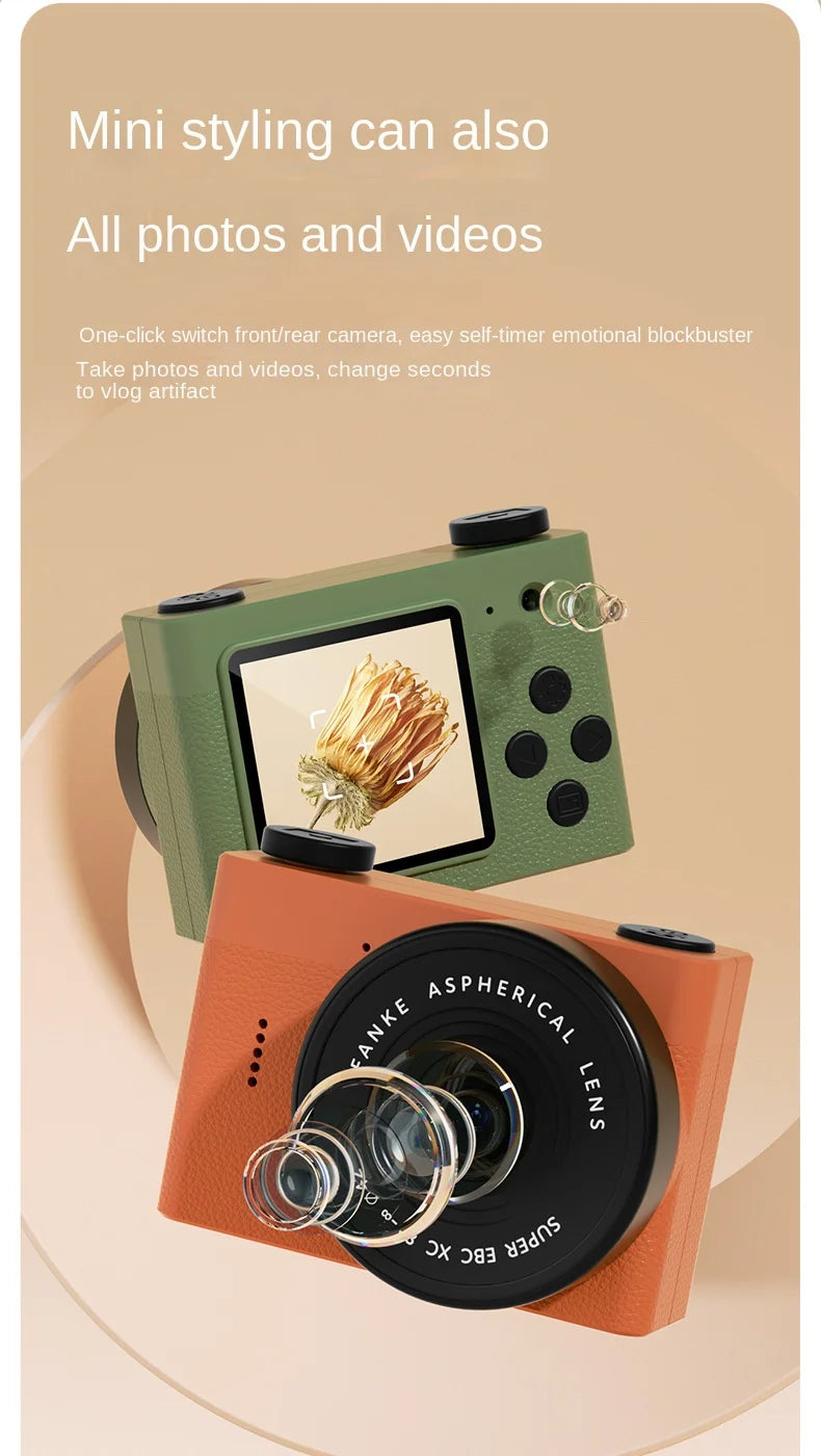 0GB-128GB Small Digital Camera Mini Video Cam Photography Point Camera Christmas Toys for Children Kids New Year Gift Camcorder