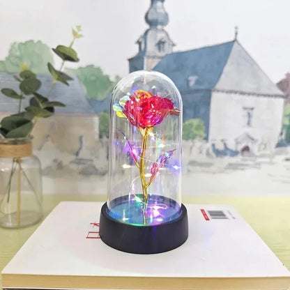 LED Simulation Rose Flower Valentine's Day Rose Light Beautiful Realistic Looking Night Light Rose Eternal Flower Party Supplies