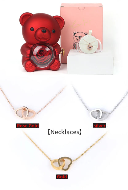 Bear Design Jewelry Box For Necklace Gift Two Options Romantic Gift For Girlfriend