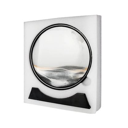 Nordic 3D Moving Sand Art Liquid Hourglass Ornament Mesmerizing Flowing Sand For Home Decor Enthusiasts Gift