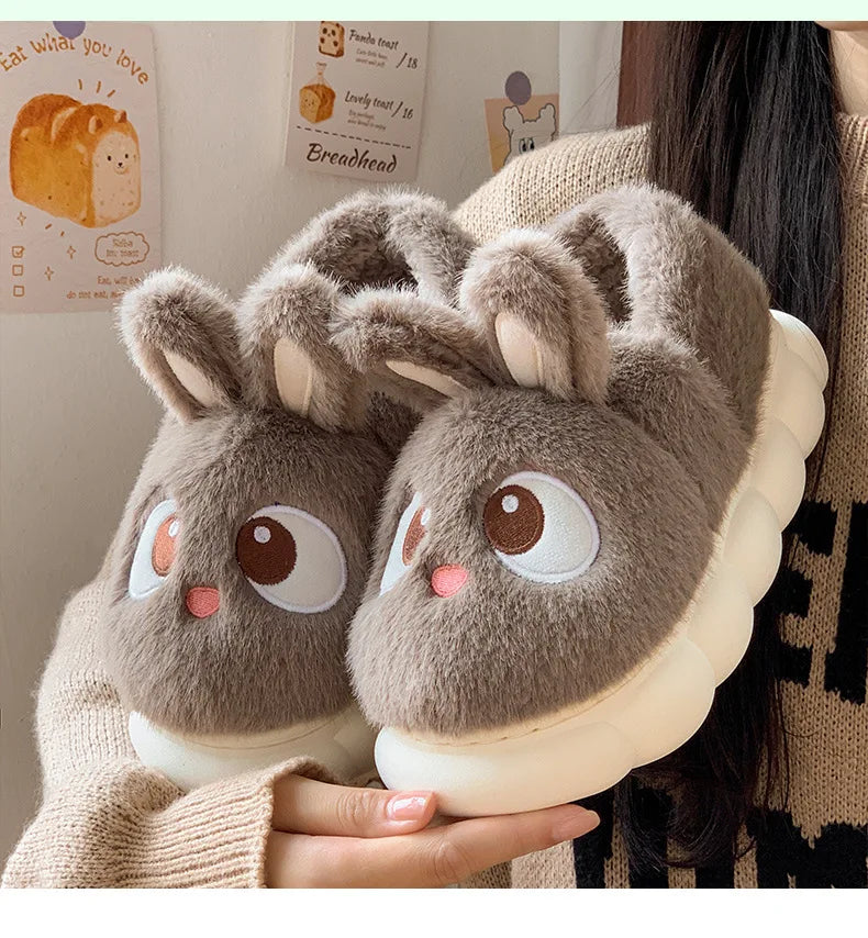 Cozy Velvet Cotton Slippers For Women Indoor Warm Plush Lining Winter Comfort For Home Use