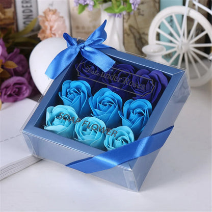 Luxury Artificial Soap Rose Flower Simulation Peony Scented Rose Flowers with Gift Box For Mother's Day Birthday Wedding Party