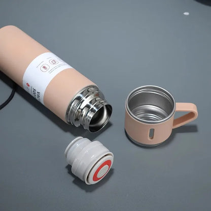 304 Stainless 500ml Steel Vacuum Insulated Water Bottle Portable Coffee Bottle Office Gift Set Business Style Travel Thermal Mug