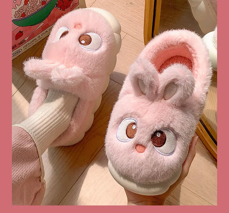 Cozy Velvet Cotton Slippers For Women Indoor Warm Plush Lining Winter Comfort For Home Use