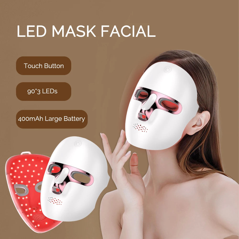 Wireless 7-Color LED Facial Mask – Skin Rejuvenation