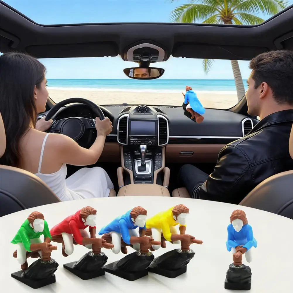 Broomstick Dashboard Drift Ornaments - Witch & Wizard Car Decor, Self-Adhesive DIY Sticker for Vehicle Interior Decoration