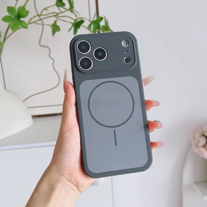 MagSafe Silicone Case For iPhone 17 Pro Max Frosted Solid Color Soft Touch Protective Cover