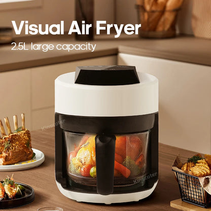 2.5L Air Fryer, Electric Hot fryer Oven Oilless Cooker with Touch Control & Nonstick Basket & Visible Window, Family Size