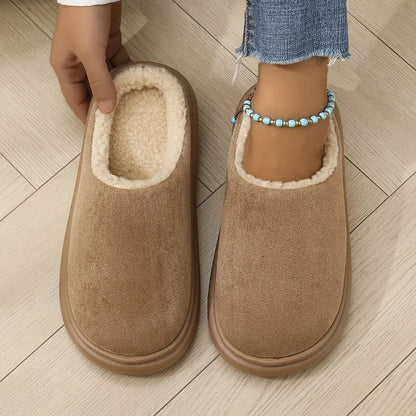 Warm Cotton Slippers For Women Plus Size And Men Indoor Anti Slip Thick Sole For Cozy Home