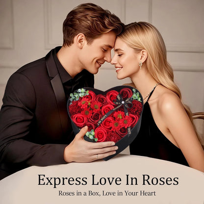 Heart Shape Rose Gift Box Foam Rose Flowers Wedding Party Rose Bouquets Valentine's Day Birthday Christmas Gift