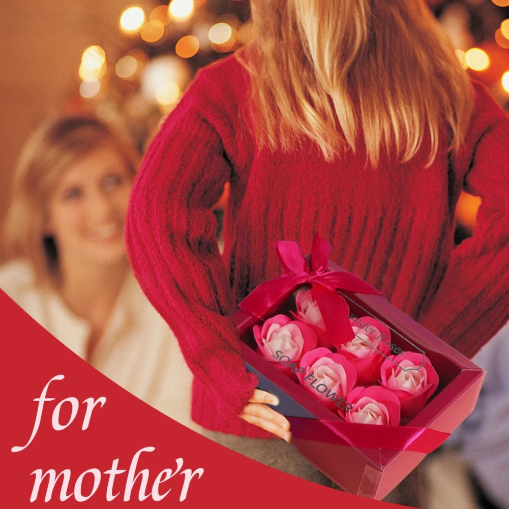 Luxury Artificial Soap Rose Flower Simulation Peony Scented Rose Flowers with Gift Box For Mother's Day Birthday Wedding Party