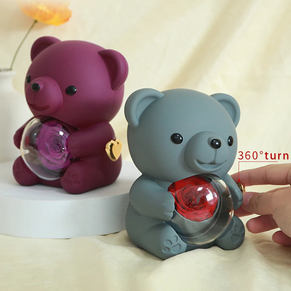Bear Design Jewelry Box For Necklace Gift Two Options Romantic Gift For Girlfriend