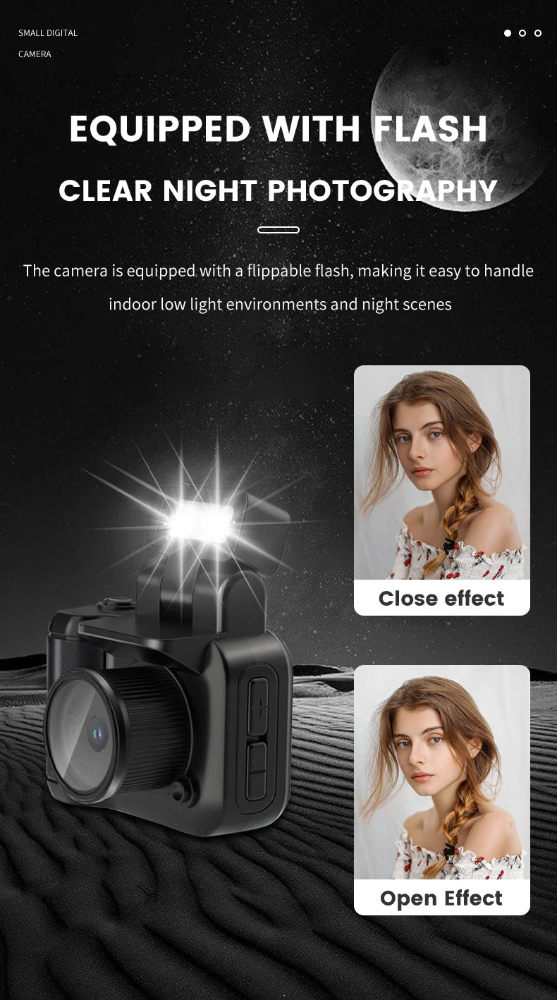 Y4000 Mini Keychain Camera With Screen HD 1080P Portable Retro kids Cam Ultra Compact Pocket DV Video Recorder With Flash Lamp