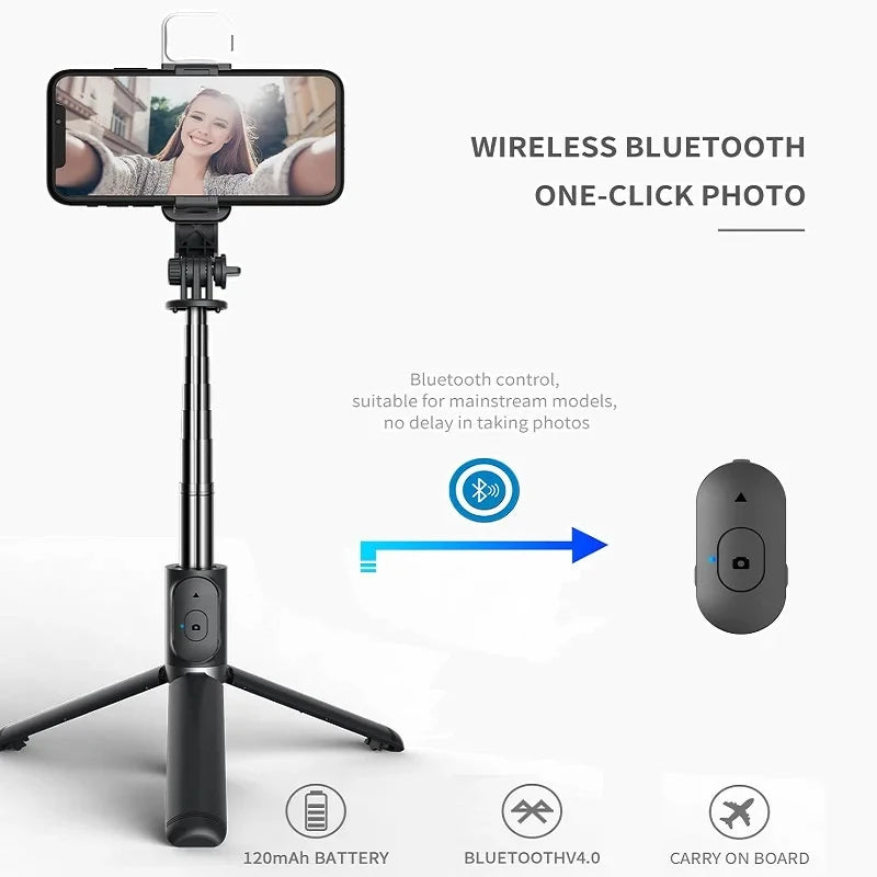 Xiaomi Selfie Stick 1045mm With Wireless Bluetooth LED Fill Light Extended Tripod With Remote Shutter For Android IOS Cellphone