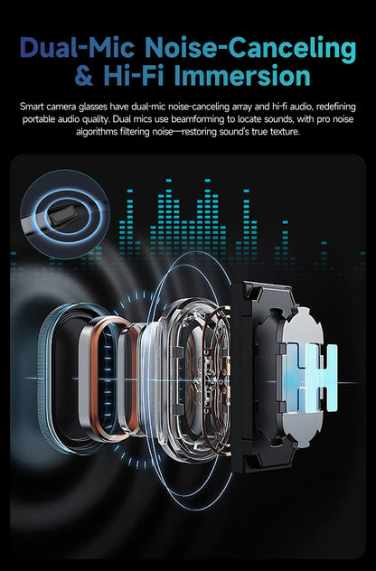 New 800W Camera AI Glasses Men Color-Changing Smart Translation Glasses Photo Video Recording Waterproof Call Smart Sunglasses