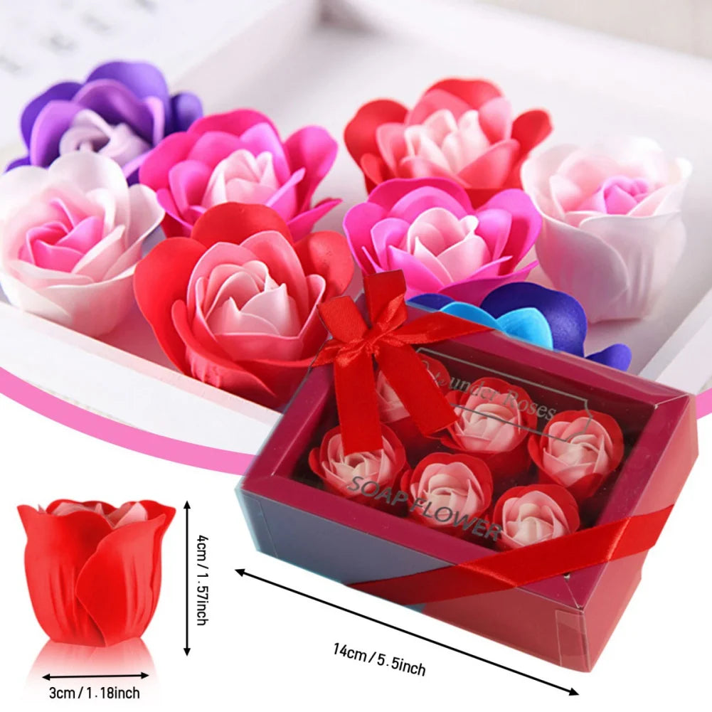 Luxury Artificial Soap Rose Flower Simulation Peony Scented Rose Flowers with Gift Box For Mother's Day Birthday Wedding Party