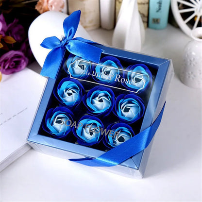 Luxury Artificial Soap Rose Flower Simulation Peony Scented Rose Flowers with Gift Box For Mother's Day Birthday Wedding Party