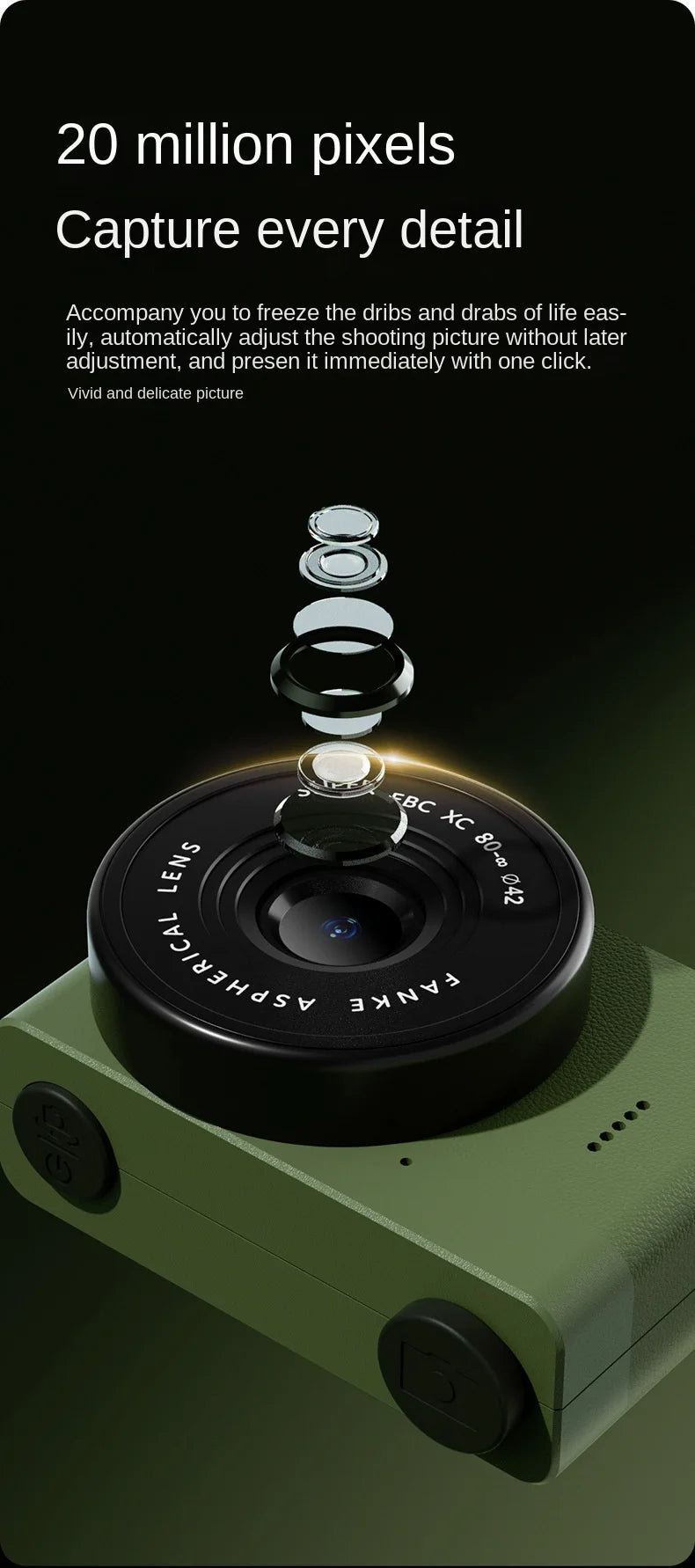 0GB-128GB Small Digital Camera Mini Video Cam Photography Point Camera Christmas Toys for Children Kids New Year Gift Camcorder