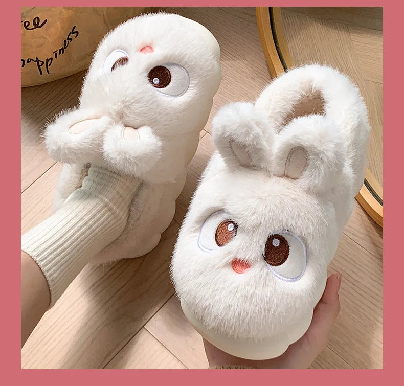 Cozy Velvet Cotton Slippers For Women Indoor Warm Plush Lining Winter Comfort For Home Use