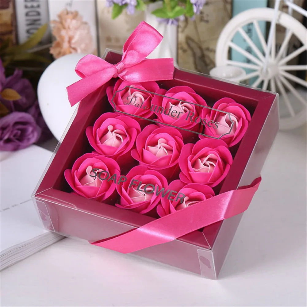 Luxury Artificial Soap Rose Flower Simulation Peony Scented Rose Flowers with Gift Box For Mother's Day Birthday Wedding Party