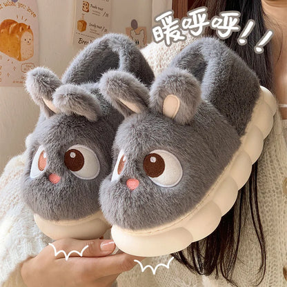 Cozy Velvet Cotton Slippers For Women Indoor Warm Plush Lining Winter Comfort For Home Use