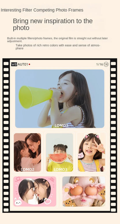 0GB-128GB Small Digital Camera Mini Video Cam Photography Point Camera Christmas Toys for Children Kids New Year Gift Camcorder