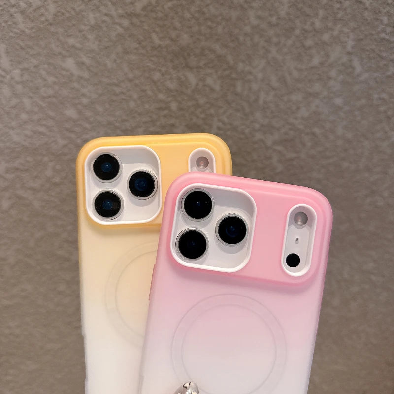 Premium MagSafe iPhone 17 Pro Max Case With Gradient Candy Color Matte Finish And Magnetic Back
