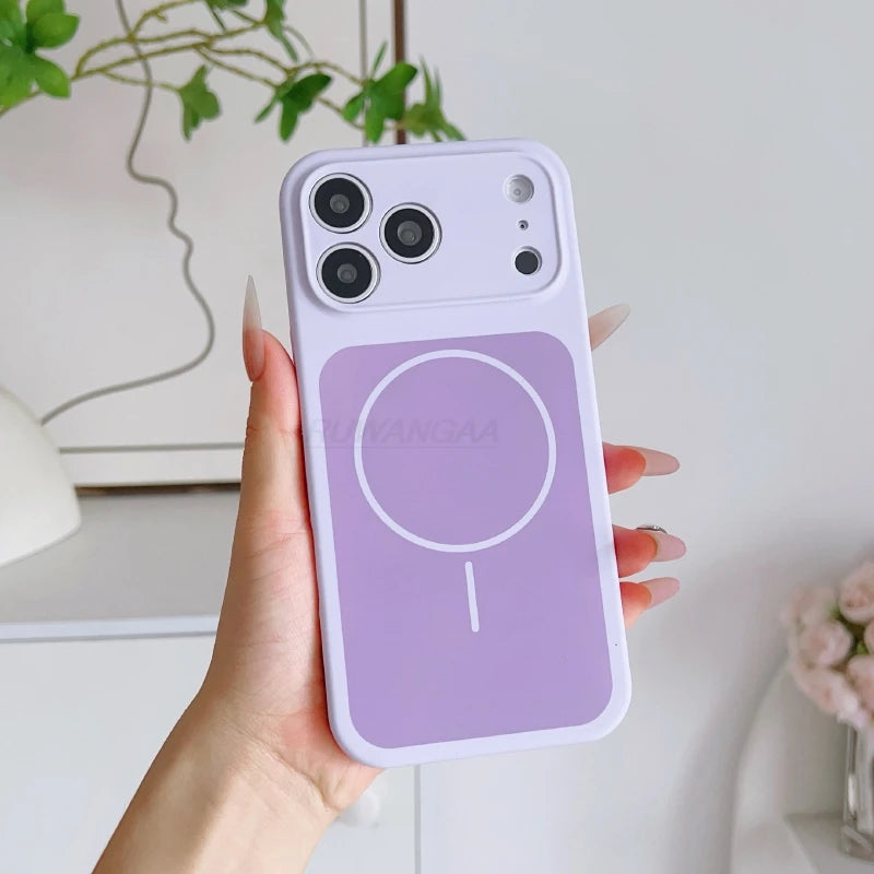 MagSafe Silicone Case For iPhone 17 Pro Max Frosted Solid Color Soft Touch Protective Cover