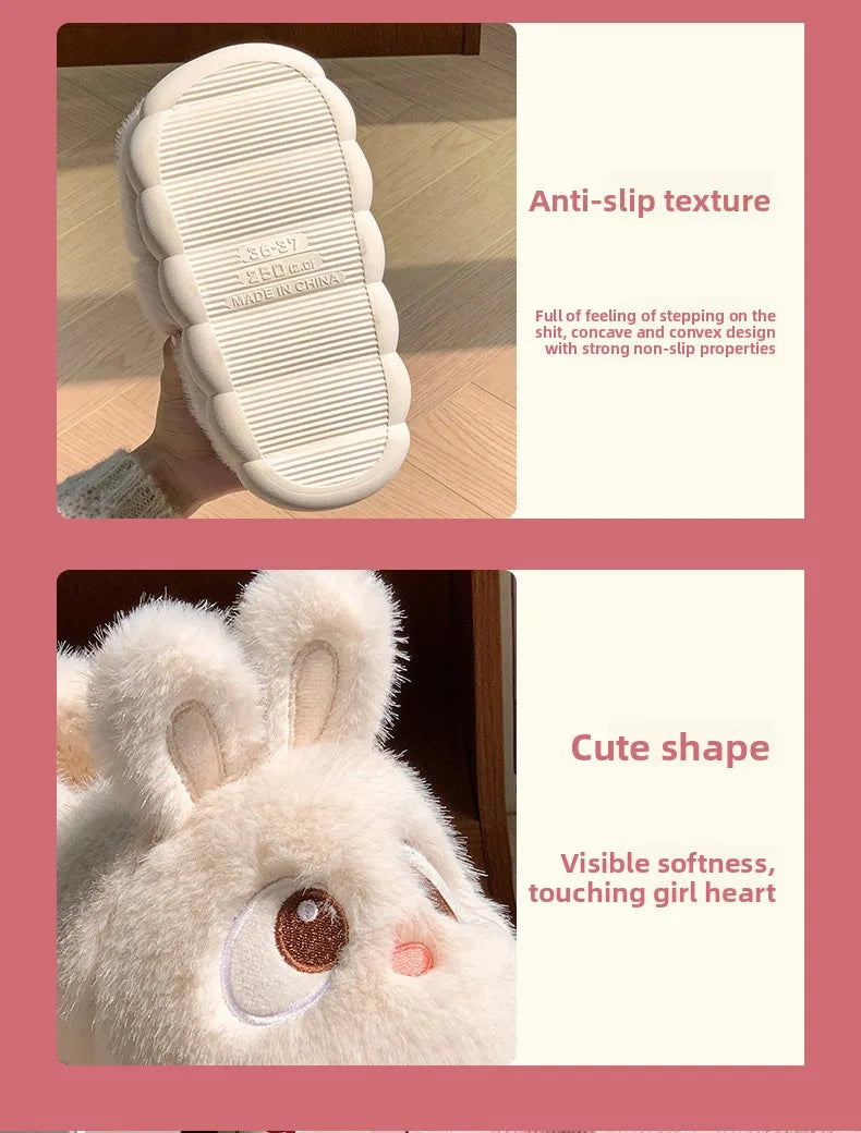 Cozy Velvet Cotton Slippers For Women Indoor Warm Plush Lining Winter Comfort For Home Use