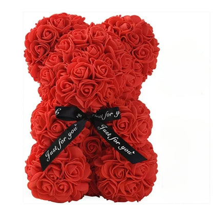 Choice Eternal Rose Bear For Mom Long Lasting Artificial Flower Gift And Home Decor