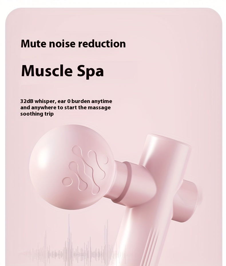 Mini Muscle Massage Gun Portable Deep Tissue Massager With 7mm Amplitude 4 Speed Quiet USB C For Athletes And Seniors