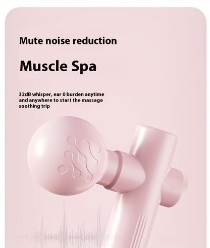 Mini Muscle Massage Gun Portable Deep Tissue Massager With 7mm Amplitude 4 Speed Quiet USB C For Athletes And Seniors