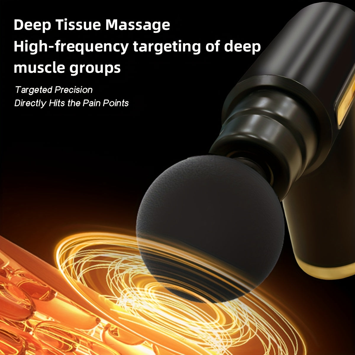 Electric Massage Gun For Athletes Ultra Silent Brushless Motor LED Screen 4 Heads USB Rechargeable