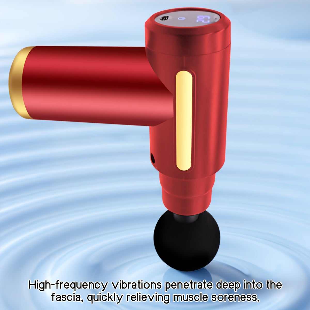 Electric Massage Gun For Athletes Ultra Silent Brushless Motor LED Screen 4 Heads USB Rechargeable