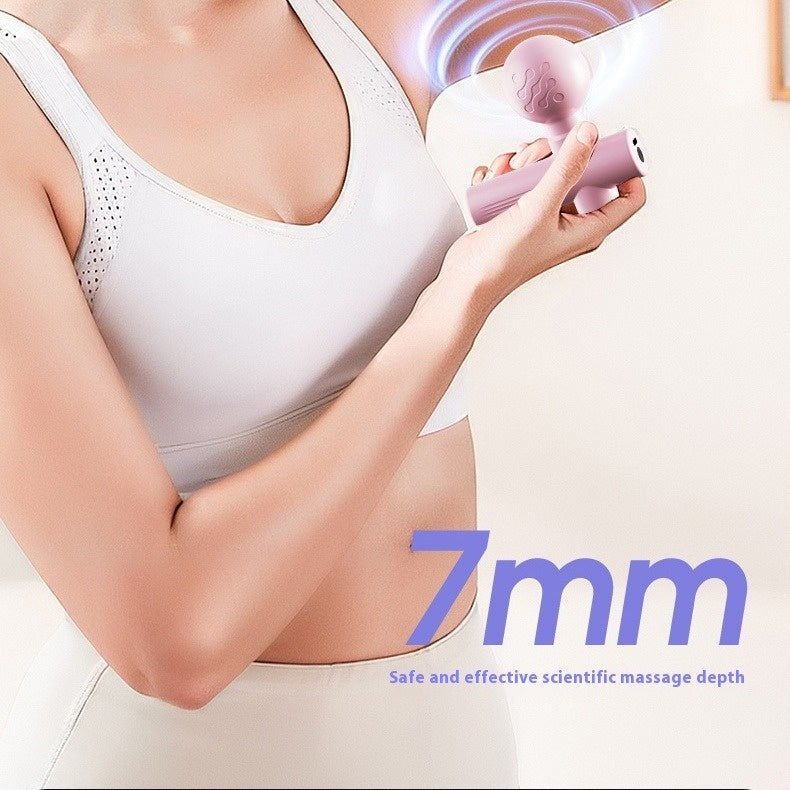 Mini Muscle Massage Gun Portable Deep Tissue Massager With 7mm Amplitude 4 Speed Quiet USB C For Athletes And Seniors