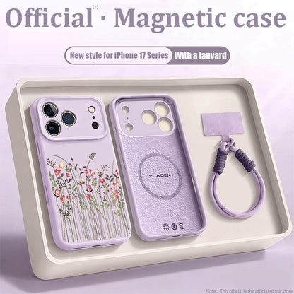 Premium MagSafe Case For iPhone 13 Pro Max To 17 Pro Max Lens Protection Shockproof TPU With Lanyard