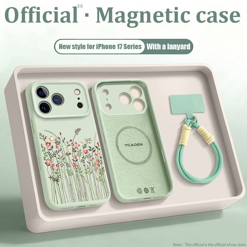 Premium MagSafe Case For iPhone 13 Pro Max To 17 Pro Max Lens Protection Shockproof TPU With Lanyard