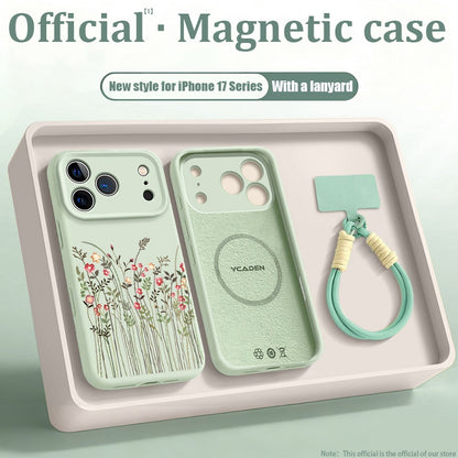 Premium MagSafe Case For iPhone 13 Pro Max To 17 Pro Max Lens Protection Shockproof TPU With Lanyard